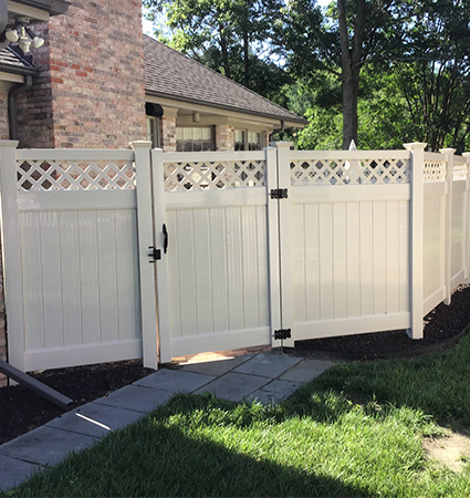 lattice top fence for residential home