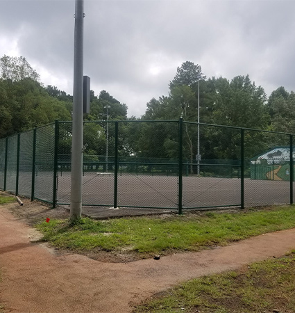 commercial fence project for public park