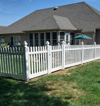 residential white picket fence